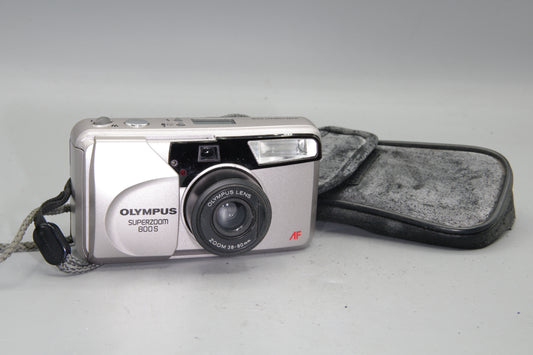 Olympus Superzoom 800S 35mm Compact Camera – Fully Working with Strap & Case