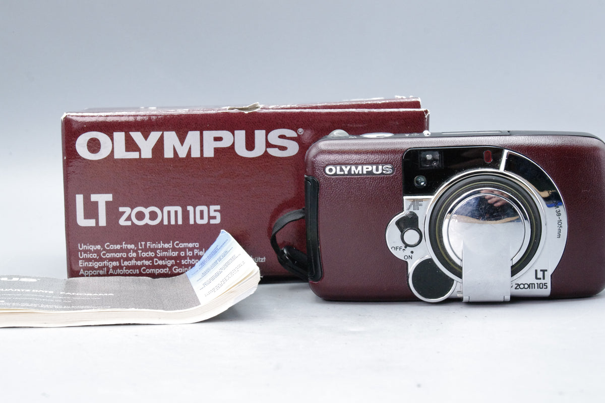 Olympus LT Zoom 105 35mm Point and Shoot Film Camera with Box - Excellent
