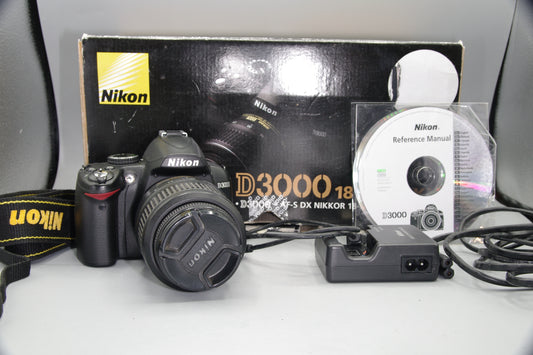 Nikon D3000 10.2MP DSLR and Lens Starter Kit - Very Low S/C 4456