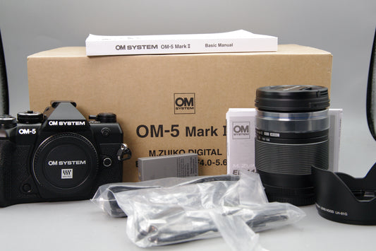 Olympus OM‑5 Mark II Black + 14‑150mm Lens – New in Box – Unused