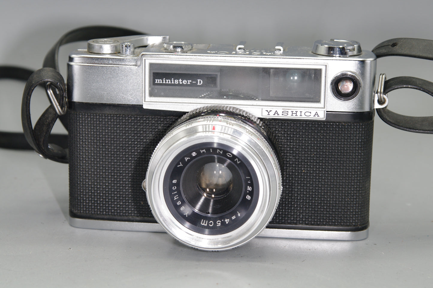 Yashica Minster D 35mm Camera with 45mm F/2.8 Lens and Case - Nice