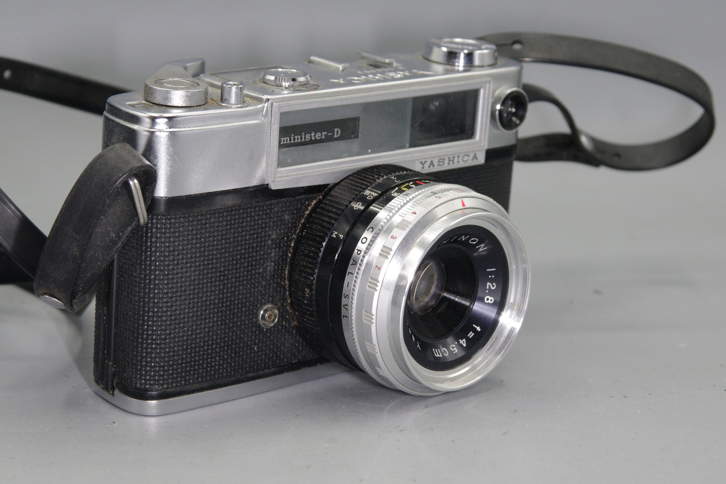 Yashica Minster D 35mm Camera with 45mm F/2.8 Lens and Case - Nice