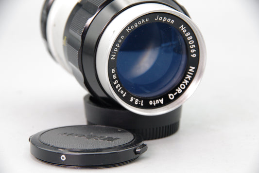 Nikon Nikkor‑Q Auto 135mm f/3.5 Pre‑AI Telephoto Lens – Clean Optics VGC