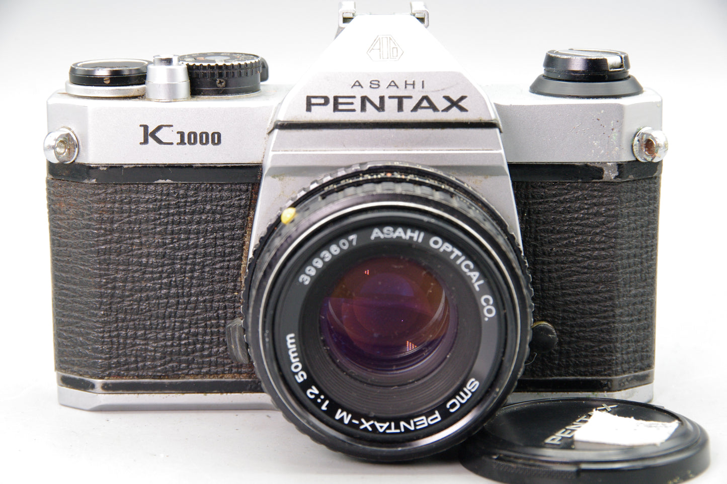 Pentax K1000 35mm SLR Camera with Pentax-M 50mm f/2 Lens + Battery