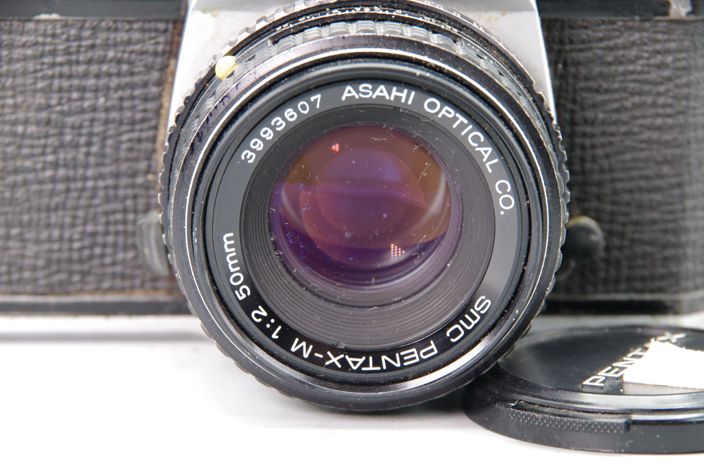 Pentax K1000 35mm SLR Camera with Pentax-M 50mm f/2 Lens + Battery