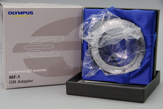 Olympus MF‑1 OM Adapter Boxed for Four Thirds DSLR Cameras – Genuine
