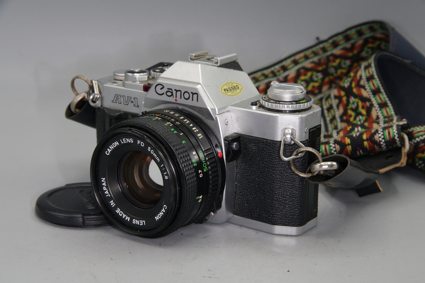 Canon AV-1 + FD 50mm f/1.8 Lens – Excellent Tested 35mm Film SLR + New Batteries