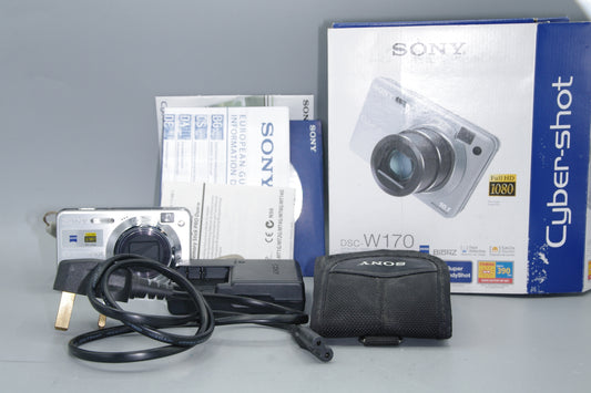 Boxed Sony Cybershot DSC-W170 10.1MP Compact Camera - Excellent