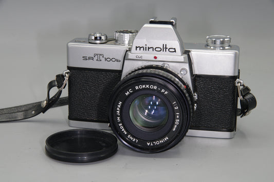 Minolta SR-T100b 35mm SLR + Rokkor 50mm f/2 Lens – Tested – Manual