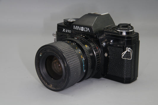 Minolta X-370s 35mm SLR + MD 35-70mm Lens – Tested – Clean + batteries