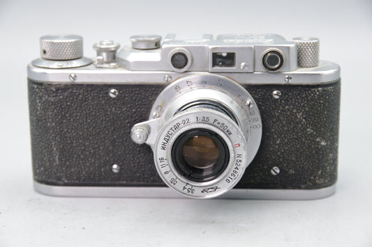 Zorki 1 Rangefinder Camera 1951 + Industar-22 50mm f/3.5 Lens – USSR Leica