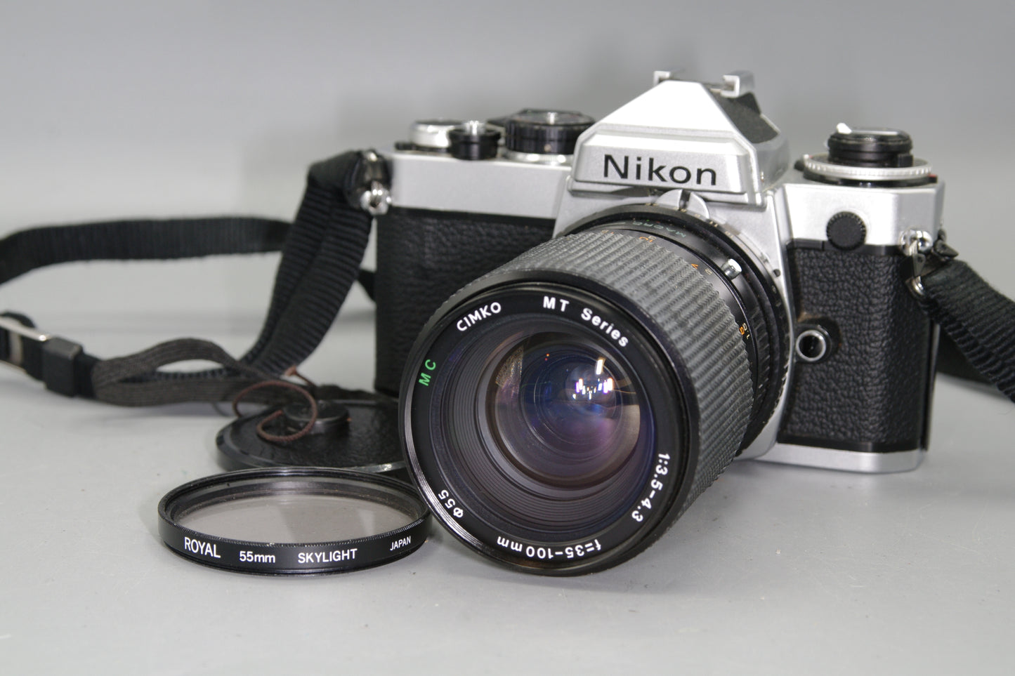 Nikon FE 35mm SLR with 35-100mm Lens and Batteries
