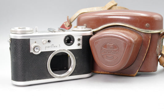 Corfield Periflex 3 35mm Camera with Case – Shutter Jammed – Fair