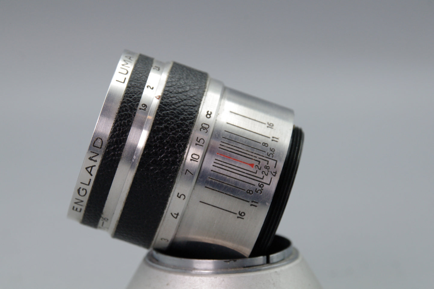 Corfield Lumax 45mm f/1.9 Lens with Viewfinder Adapter M39 Mount – Good