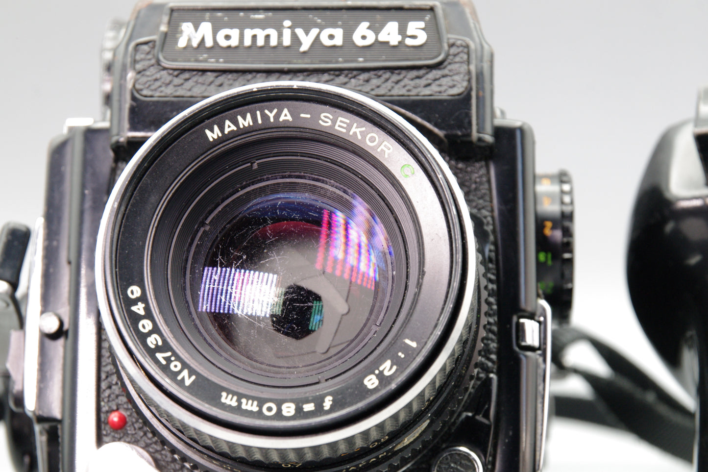 Mamiya M645 1000s with 80mm f/2.8, Grip and Metered Prism – Faults Listed