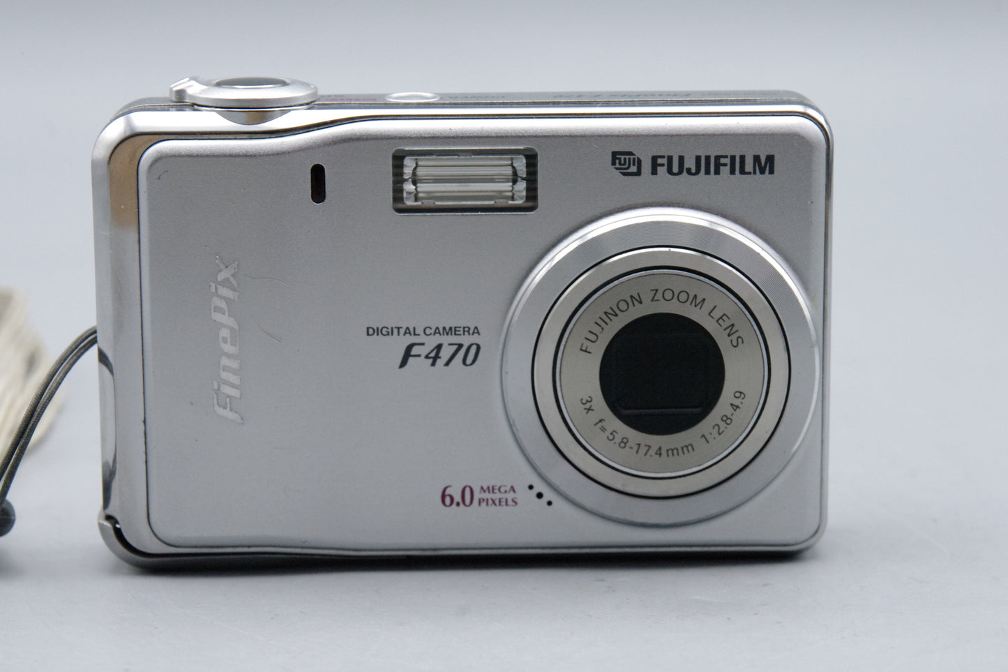 Fujifilm FinePix F470 6MP Digital Camera – Tested & Working – Silver – Very Good