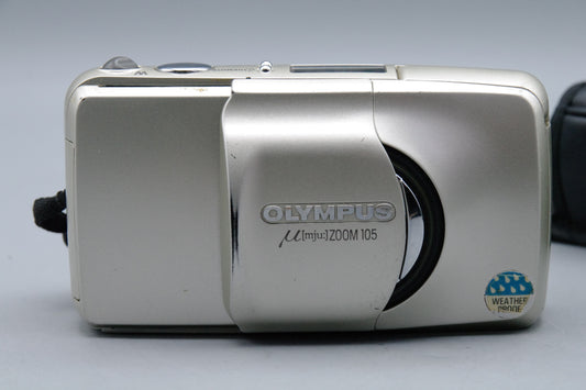 Olympus MJU Zoom 105 Champagne Colour 35mm Film Camera