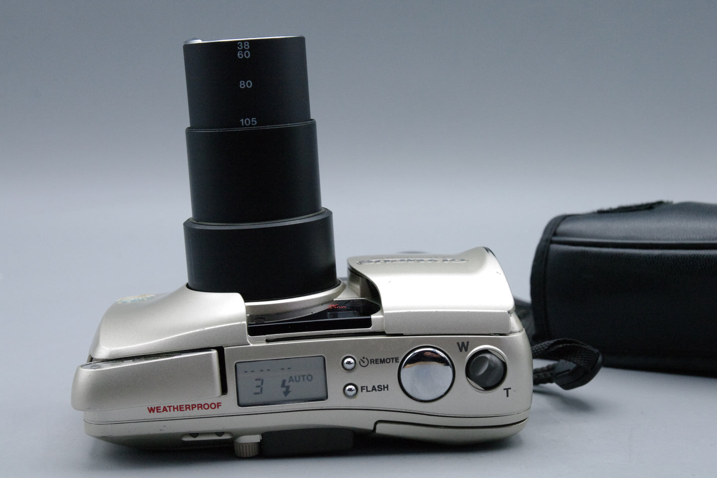 Olympus MJU Zoom 105 Champagne Colour 35mm Film Camera
