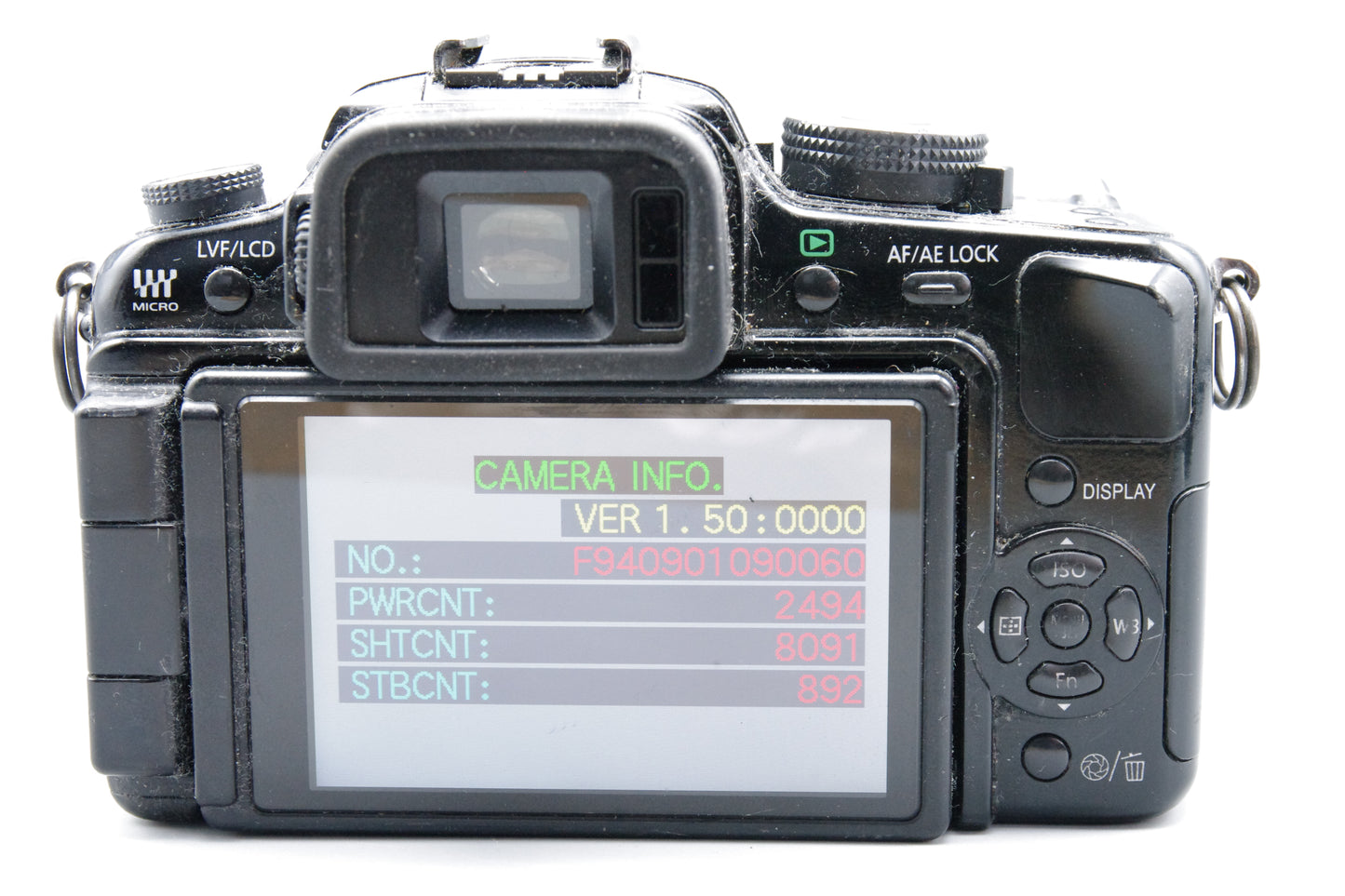 Panasonic Lumix DMC‑G1 12MP Digital Camera – Working – Flash Cover Broken – SC 8091