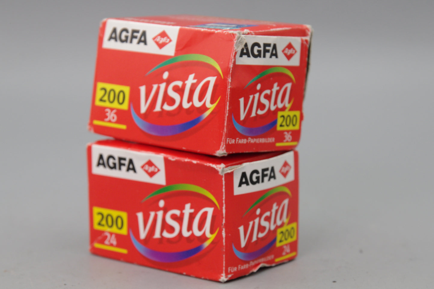 2x Agfa Vista 200 24exp 35mm 2005 Expired Colour Film – Unopened Rolls