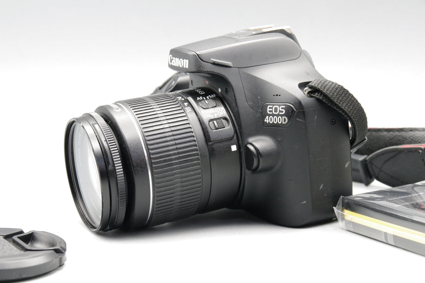 Canon EOS 4000D DSLR 18MP Kit w/ 18-55mm IS II Lens battery and charger
