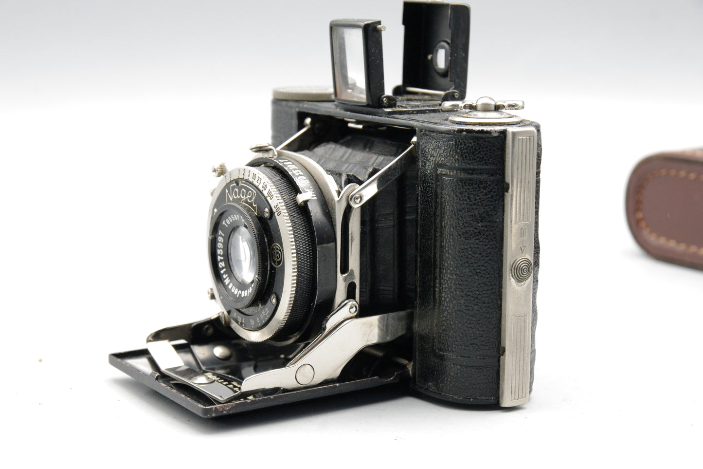 Nagel Vollenda 127 Folding Camera Tessar 5cm f2.8 Lens & Case  Vintage German