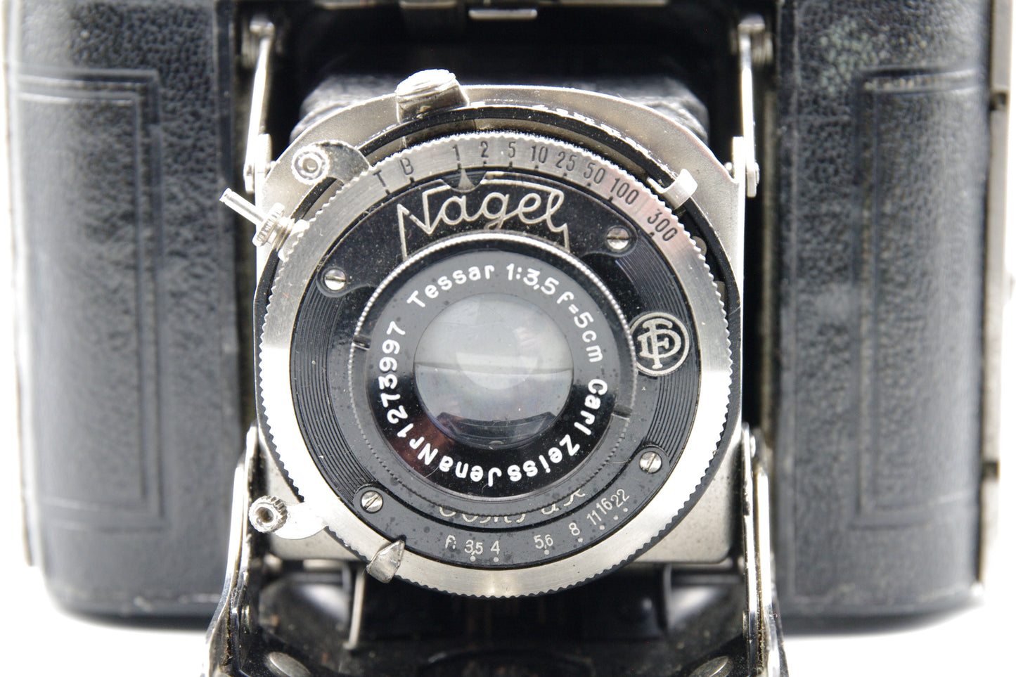 Nagel Vollenda 127 Folding Camera Tessar 5cm f2.8 Lens & Case  Vintage German