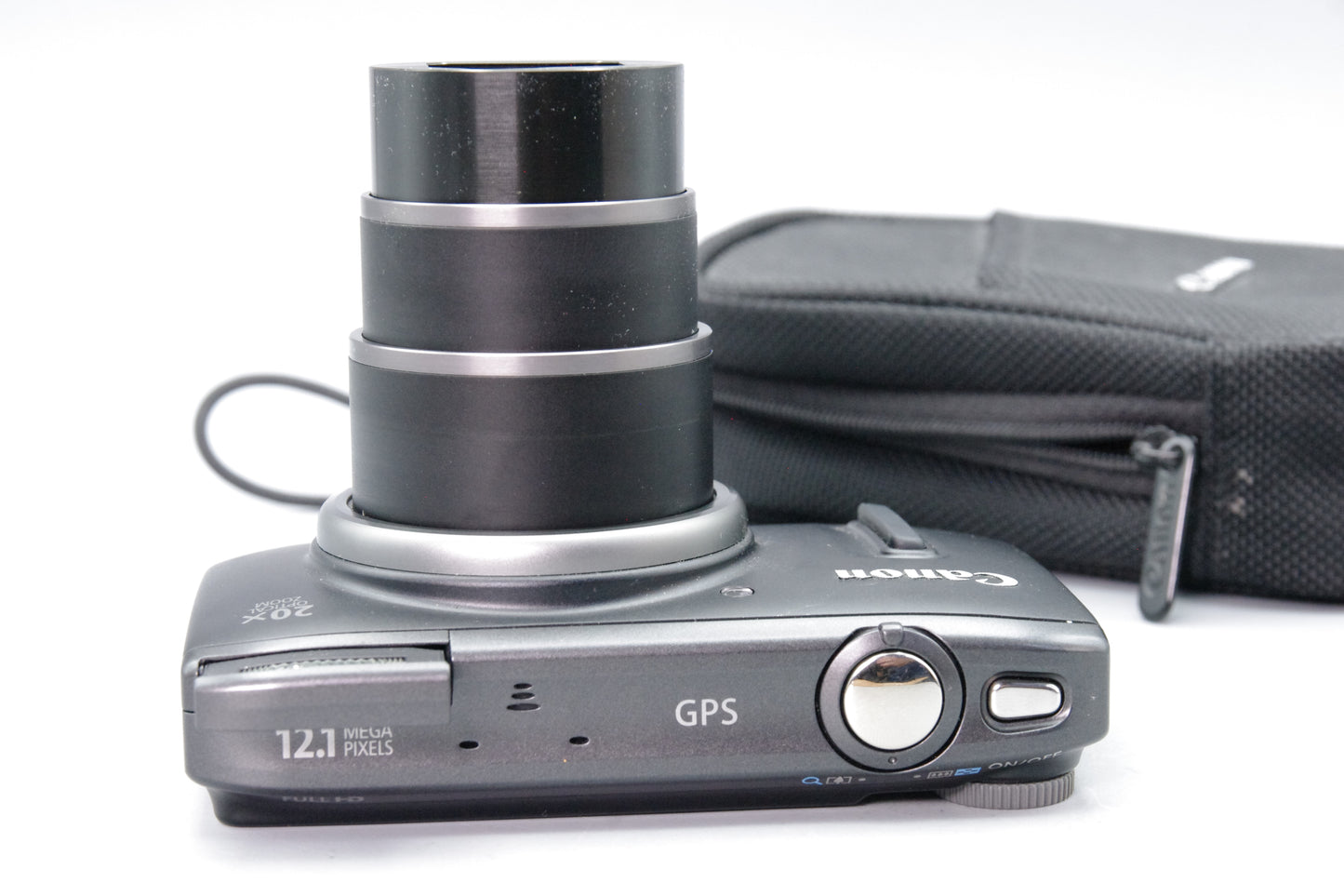 Canon PowerShot SX260 HS – 20× Zoom Compact – GPS – Black – Excellent – With Case