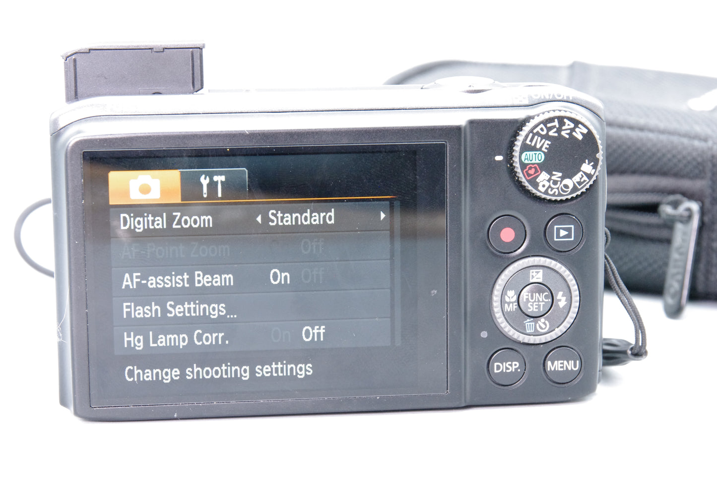 Canon PowerShot SX260 HS – 20× Zoom Compact – GPS – Black – Excellent – With Case