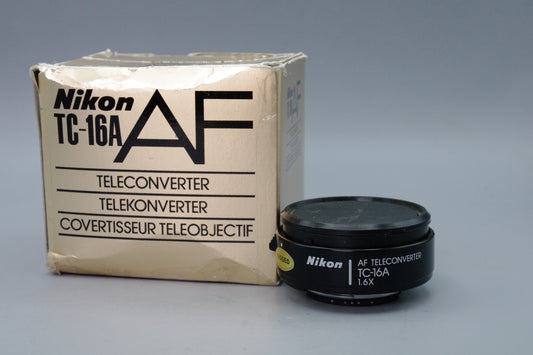 Nikon TC‑16A Autofocus Teleconverter – F‑Mount – Excellent Condition – Boxed