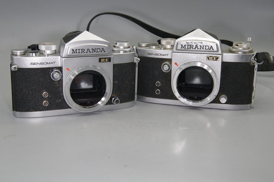 Pair of Miranda Sensomat RE 35mm SLRs - Attention Required