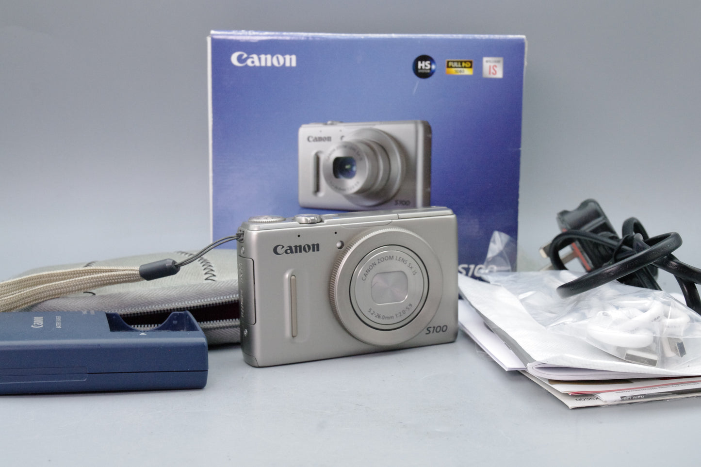 Canon PowerShot S100 Digital Camera – 12.1MP – Excellent Condition – Boxed