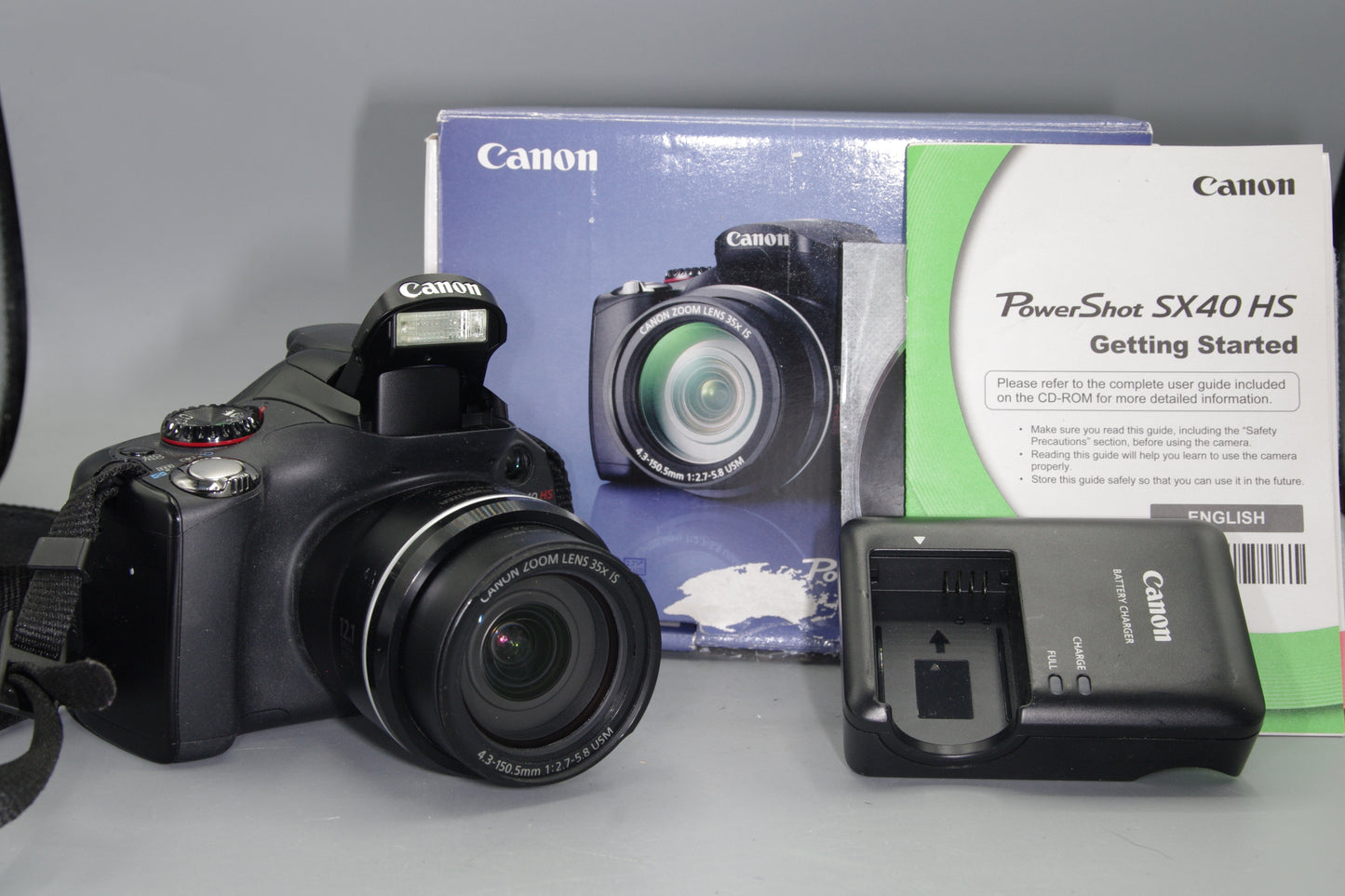 Boxed Canon SX40HS  12.1MP 35X Zoom Digital  Bridge Camera