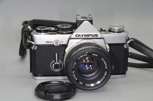 Olympus OM-2N 35mm SLR + Zuiko 50mm f/1.8 Lens – Tested & New Batteries
