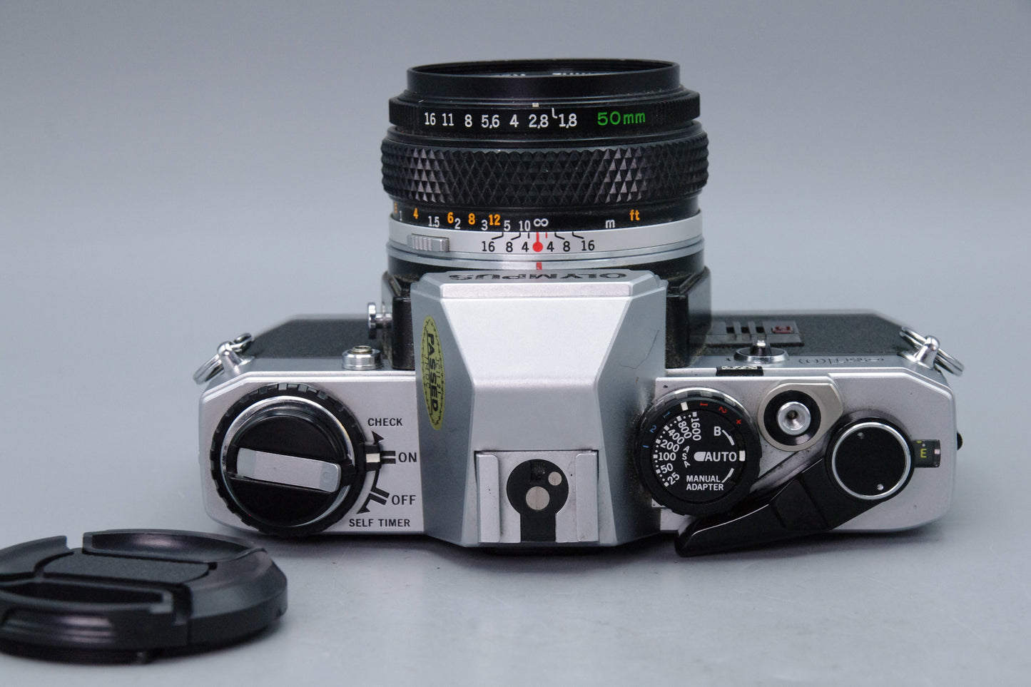 Olympus OM10 35mm SLR Camera + 50mm F/1.8 Lens + Batteries - Tested