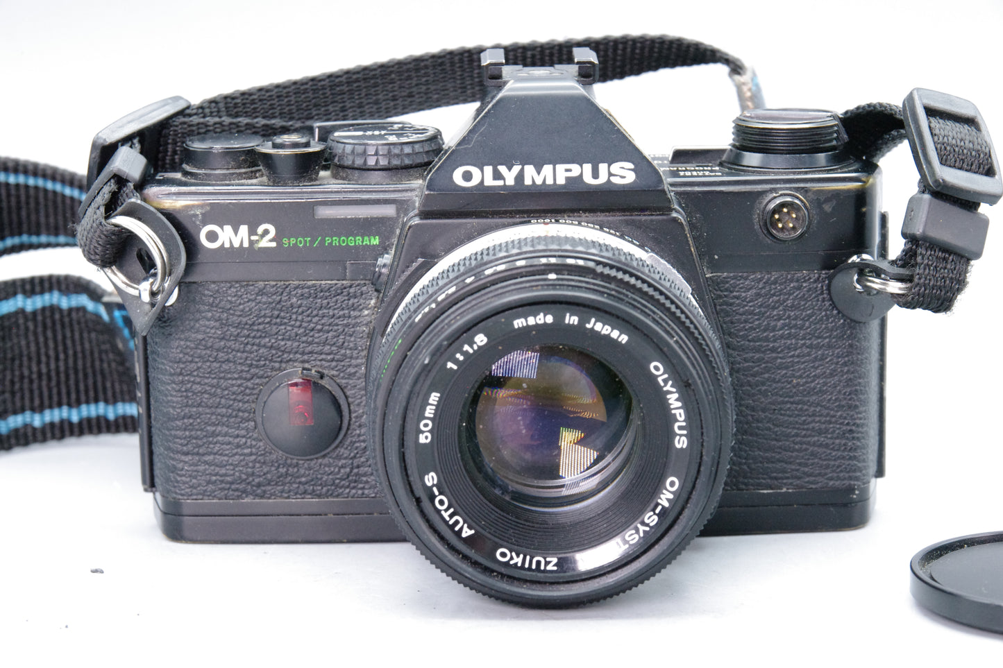 Olympus OM-2 Spot/Program 35mm SLR + 50mm f/1.8 Lens + New batteries