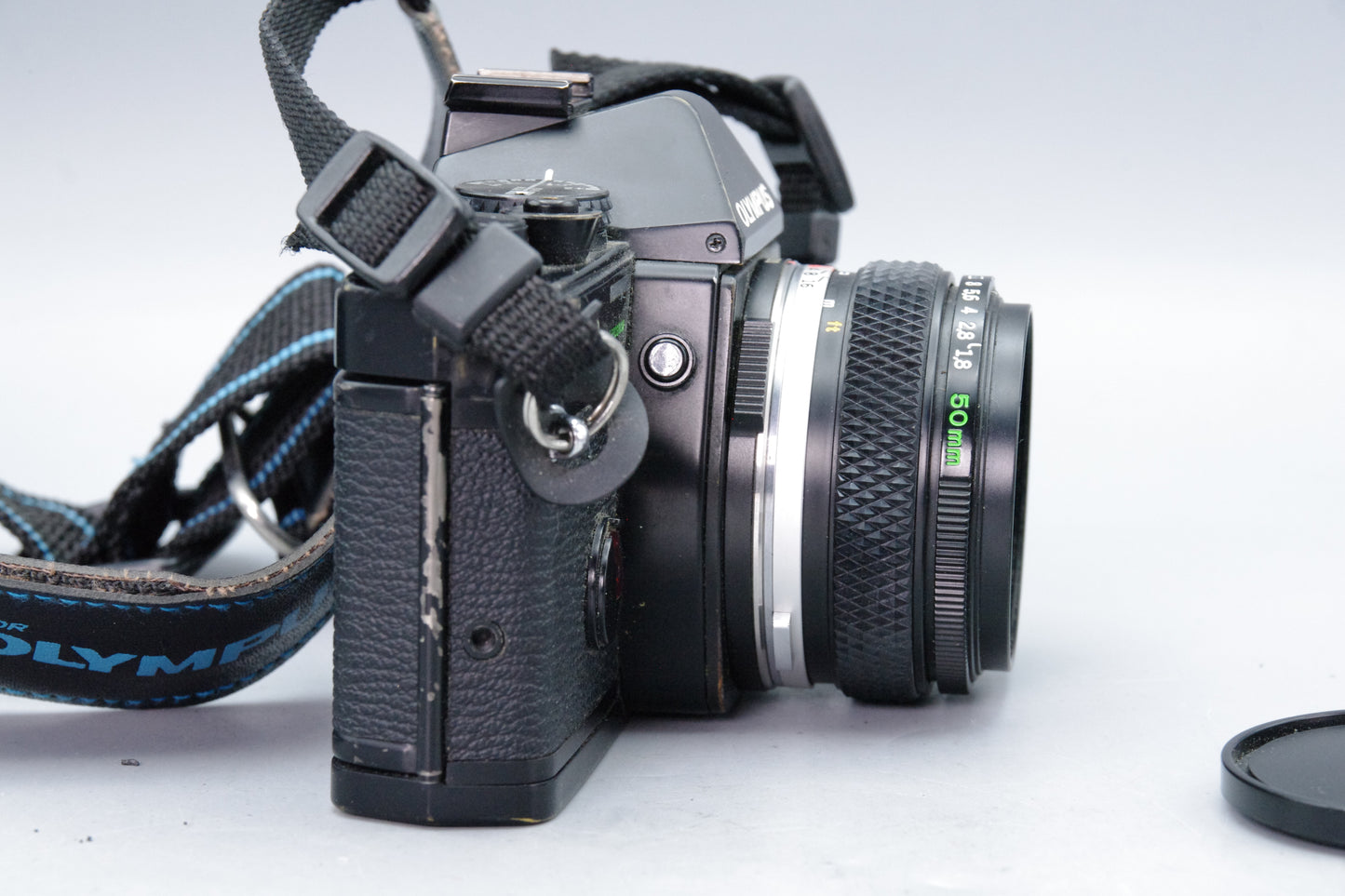 Olympus OM-2 Spot/Program 35mm SLR + 50mm f/1.8 Lens + New batteries