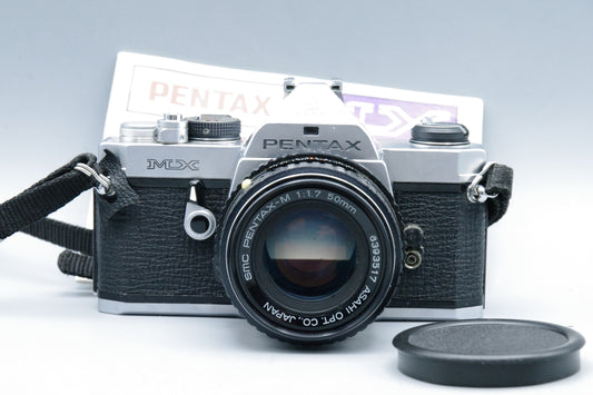 Pentax MX 35mm SLR Camera + SMC Pentax‑M 50mm f/1.7 Lens – Serviced – VGC