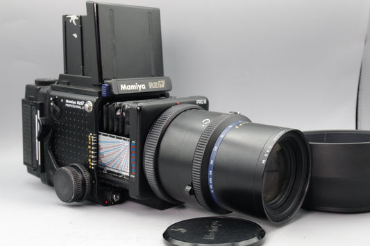 Mamiya RZ67 Pro II + 250mm F4.5 + WLF + 120 Back – Tested and Working