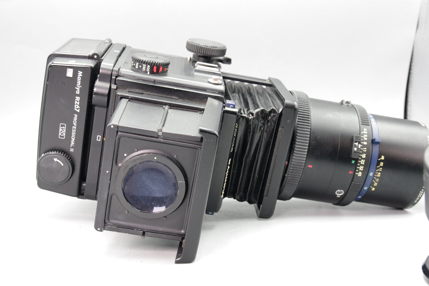 Mamiya RZ67 Pro II + 250mm F4.5 + WLF + 120 Back – Tested and Working