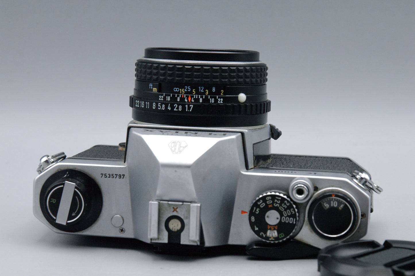 Pentax K1000 35mm SLR Camera + Pentax‑M 50mm f/1.7 Lens – Battery – Very Good