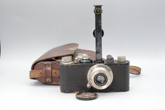 Leica I Model A 1930 + Elmar 50mm F3.5 + Finder + Case – S/N 23535