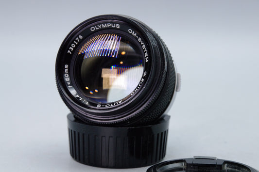 Olympus OM Zuiko Auto‑S 50mm f1.4 Lens Olympus OM Mount Fast Prime
