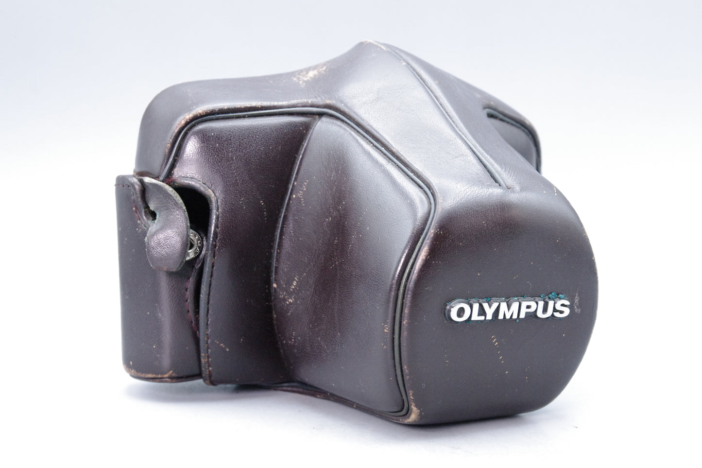 Olympus OM‑Series Brown Leather Case – Genuine Olympus – Good Condition