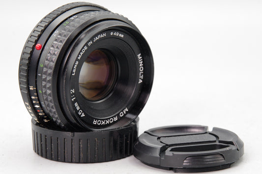 Minolta MD Rokkor 45mm f/2 Manual Focus Lens for SR Mount (Pancake)