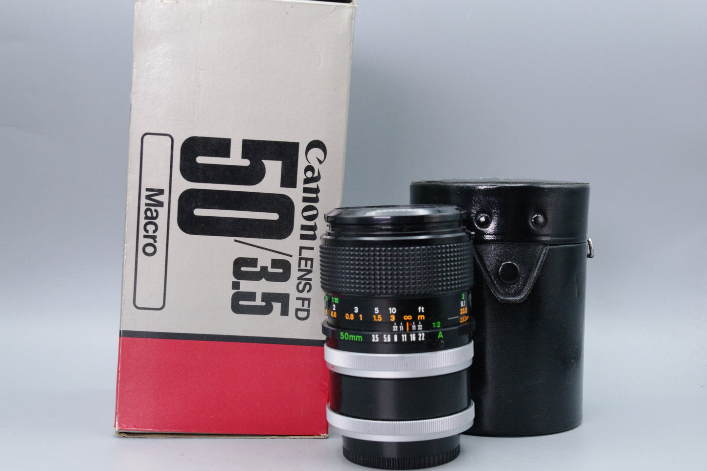 Canon FD 50mm f/3.5 S.S.C. Macro – Excellent – Boxed – Life‑Size Tube & Case
