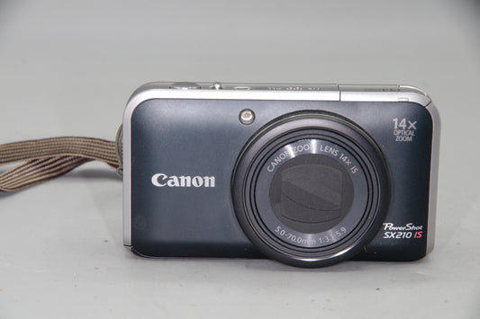 Canon PowerShot SX210 IS 14MP Compact Camera 14x Zoom HD - Tested and Working