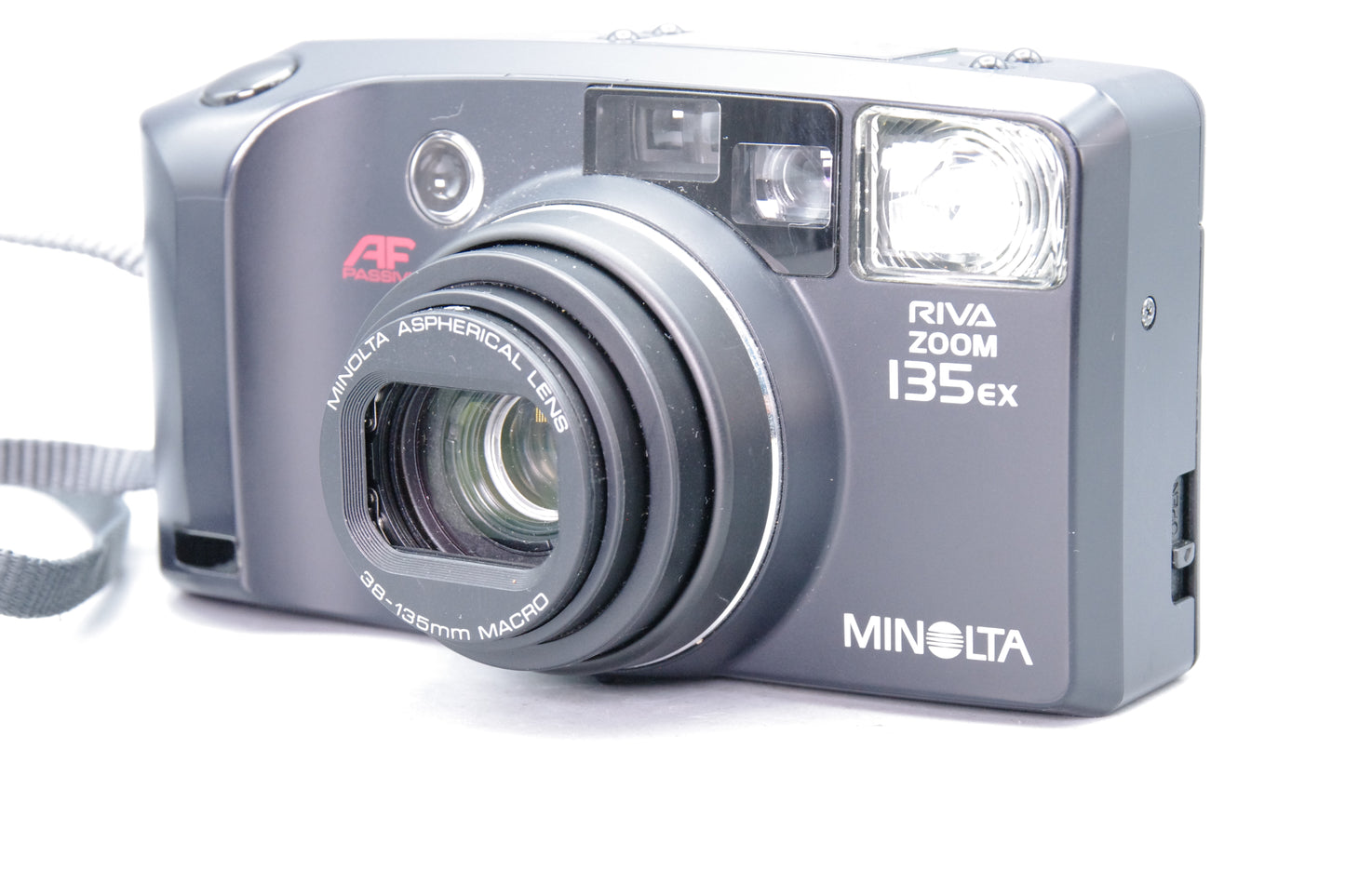 Minolta Riva Zoom 135ex 35mm Film Camera – Tested – Fully Working – VGC