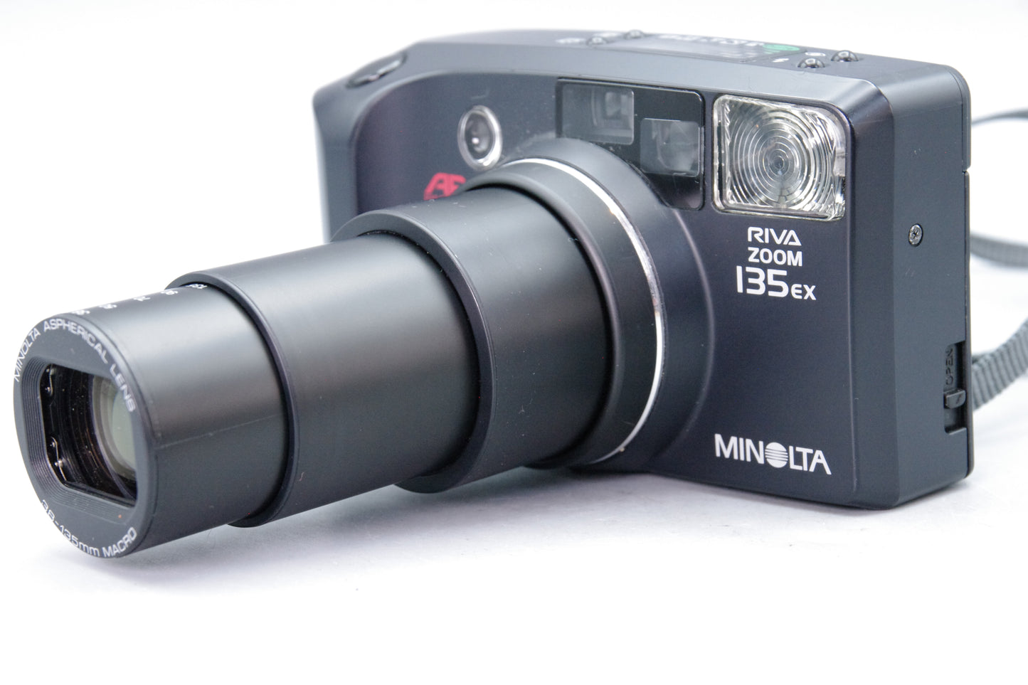 Minolta Riva Zoom 135ex 35mm Film Camera – Tested – Fully Working – VGC