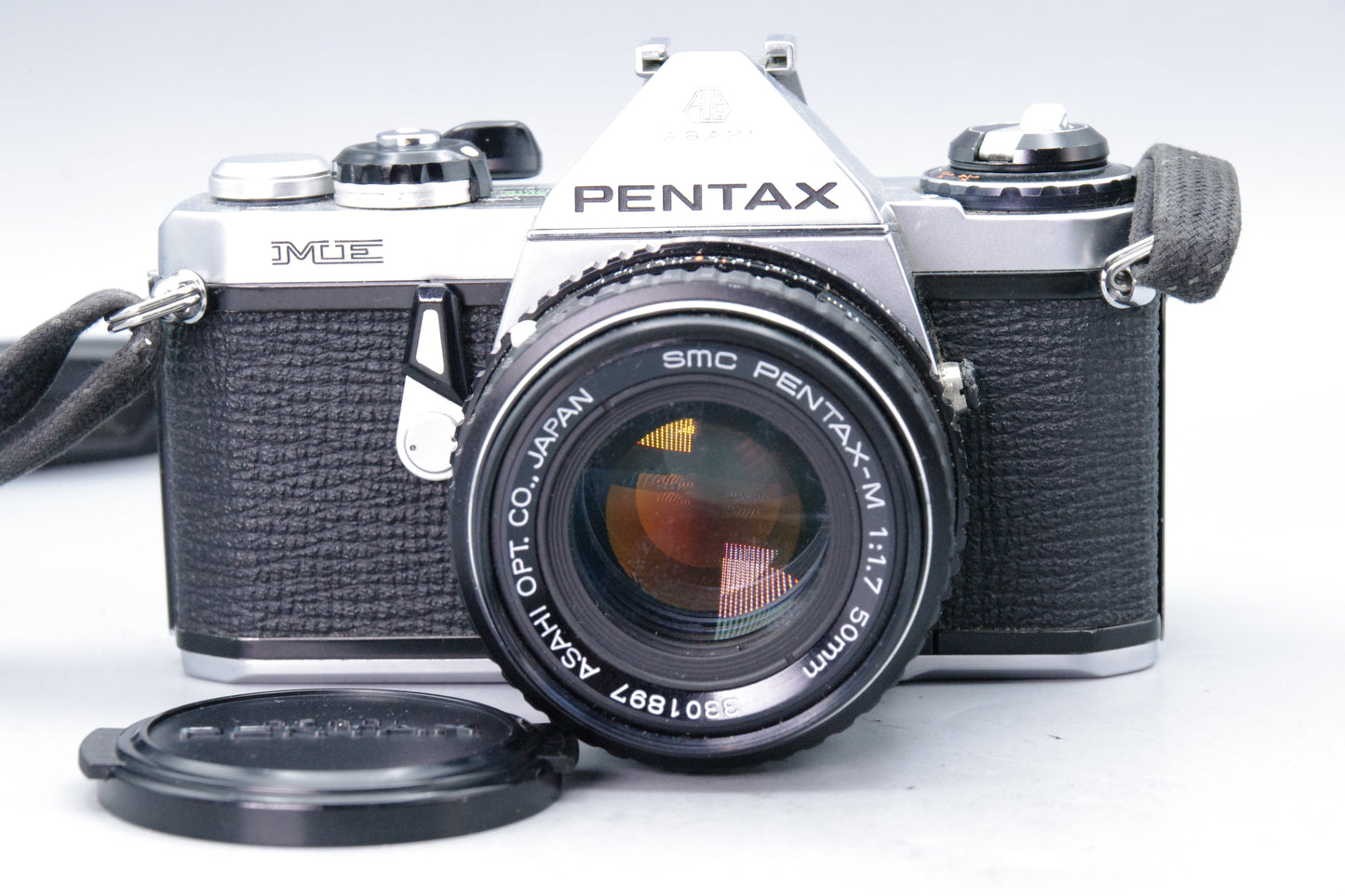 Pentax ME 35mm SLR with 50mm f/1.7 Lens + Batteries – Tested – VGC
